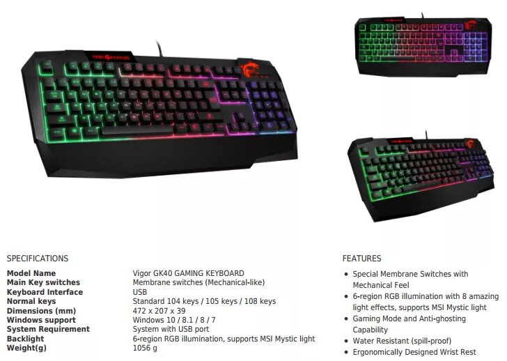 Как менять цвет на клавиатуре msi. Клавиатура msi vigor gk40. геймерская клавиатура msi vigor. msi vigor gk40 combo black usb. msi vigor gk40 русская раскладка.