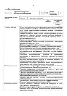 Трудовая функция водителя автомобиля