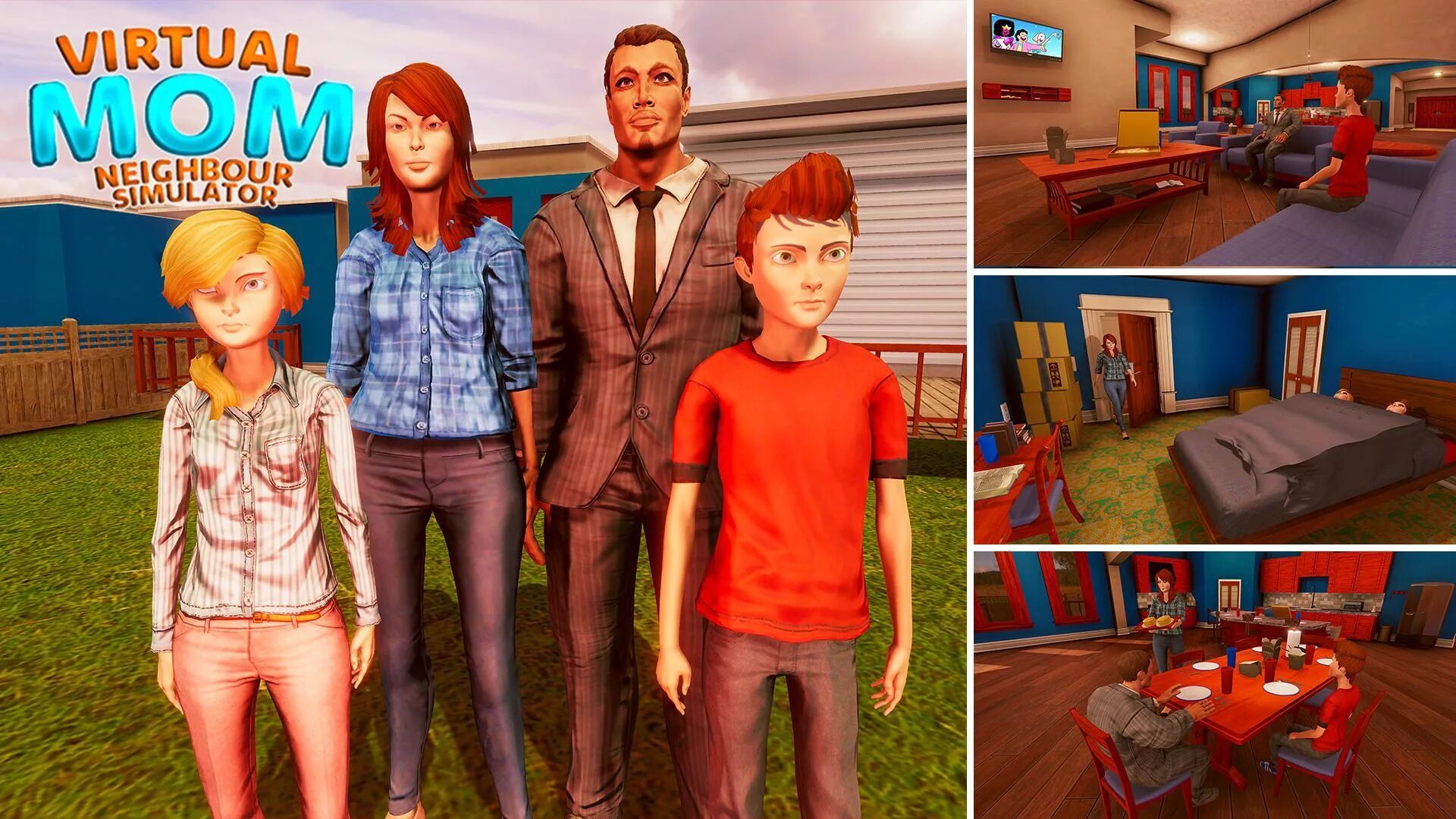 Neighbour mom. Новый симулятор жизни семья. Hello Virtual mom 3d игра. Virtual mom. Family Simulator 18.