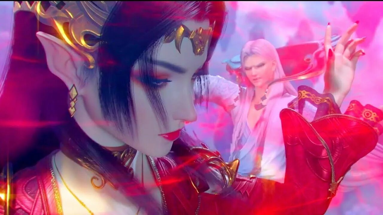 сяо янь и медуза. сяо янь и медуза. сяо янь и цай линь. расколотая битвой синева небес аниме. 斗破苍穹 - queen medusa поцелуй.