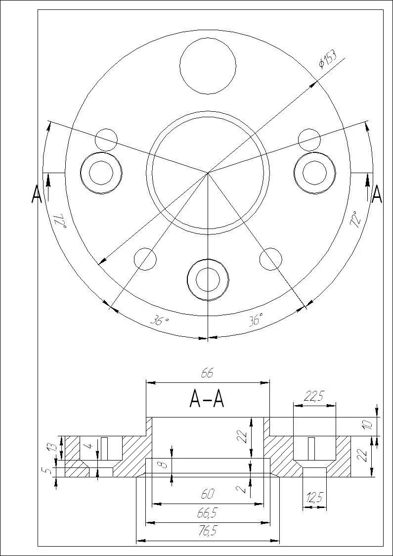 Колесные проставки с 4*114,3 на 5*114,3 (чертежи) - Nissan Almera Classic (B10),