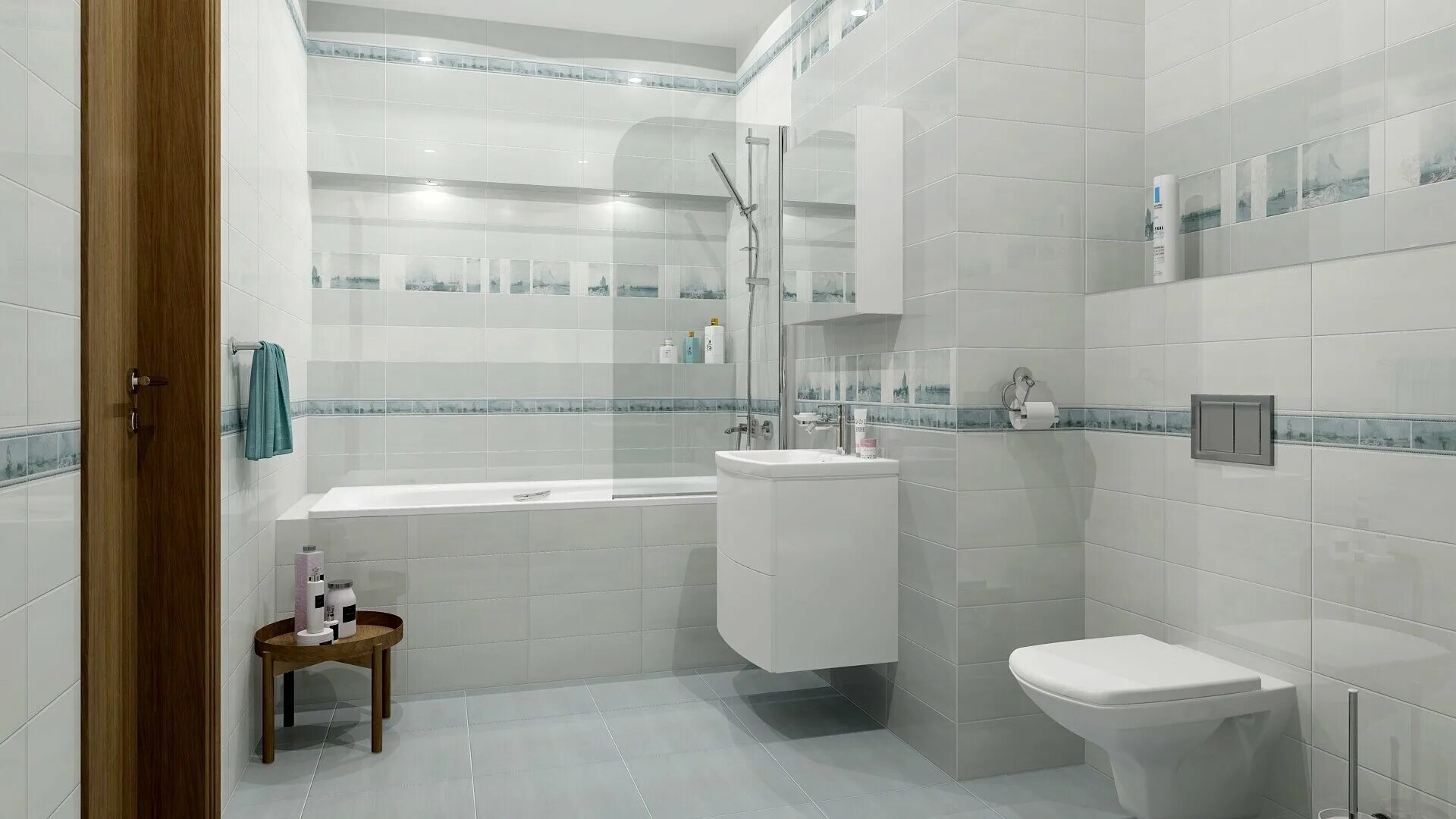 Дизайн-проект из плитки и керамогранита Kerama Marazzi Баккара 2 - интернет-мага