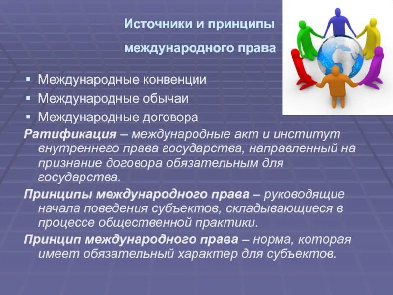 5 международных конвенций. Международные принципы с источниками.