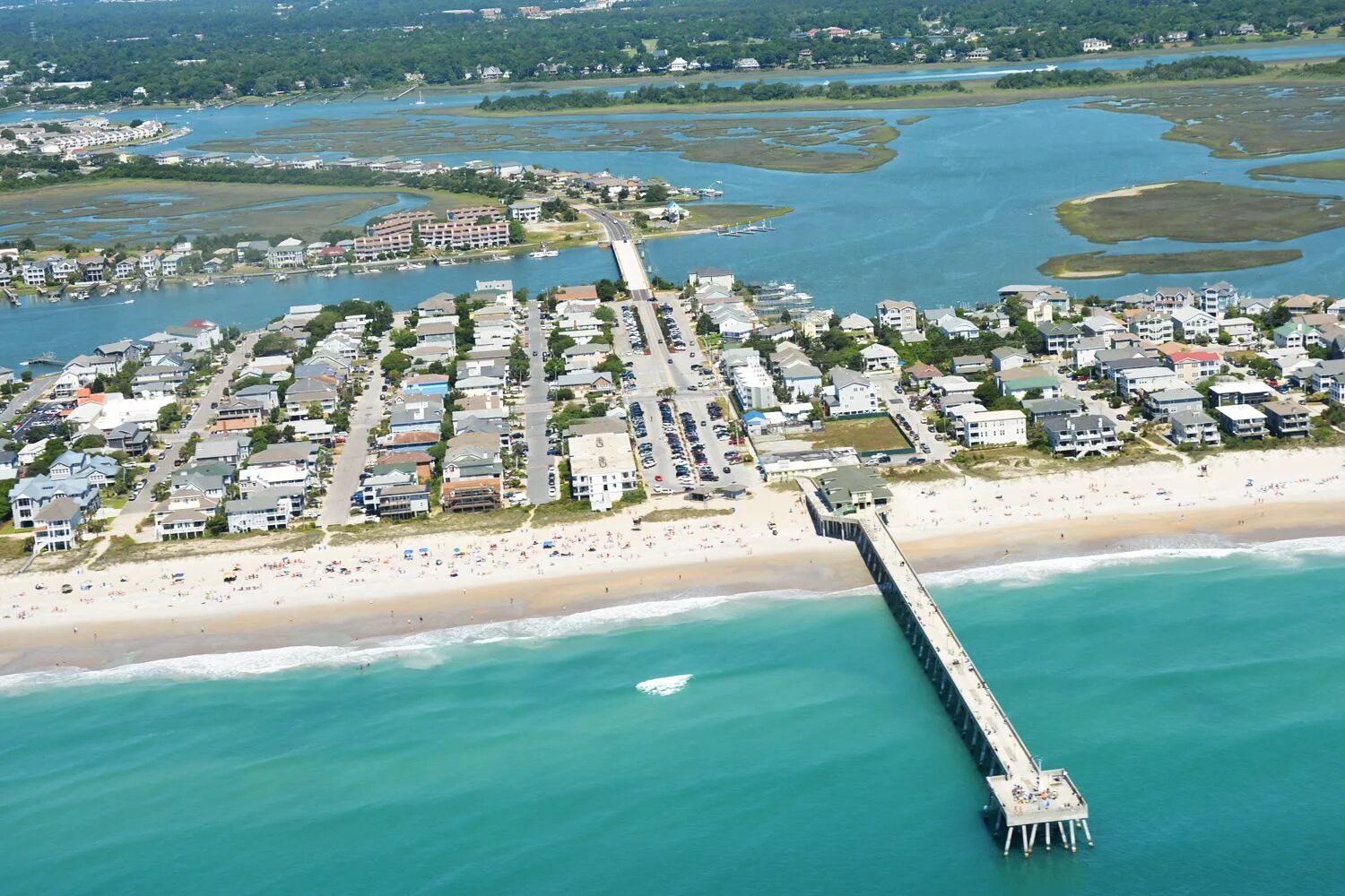 Бич бич правильно. Райтсвилл-Бич. Wrightsville Beach, North Carolina.