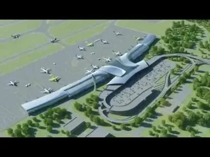 Внешний облик строящегося аэровокзала аэропорта сокол