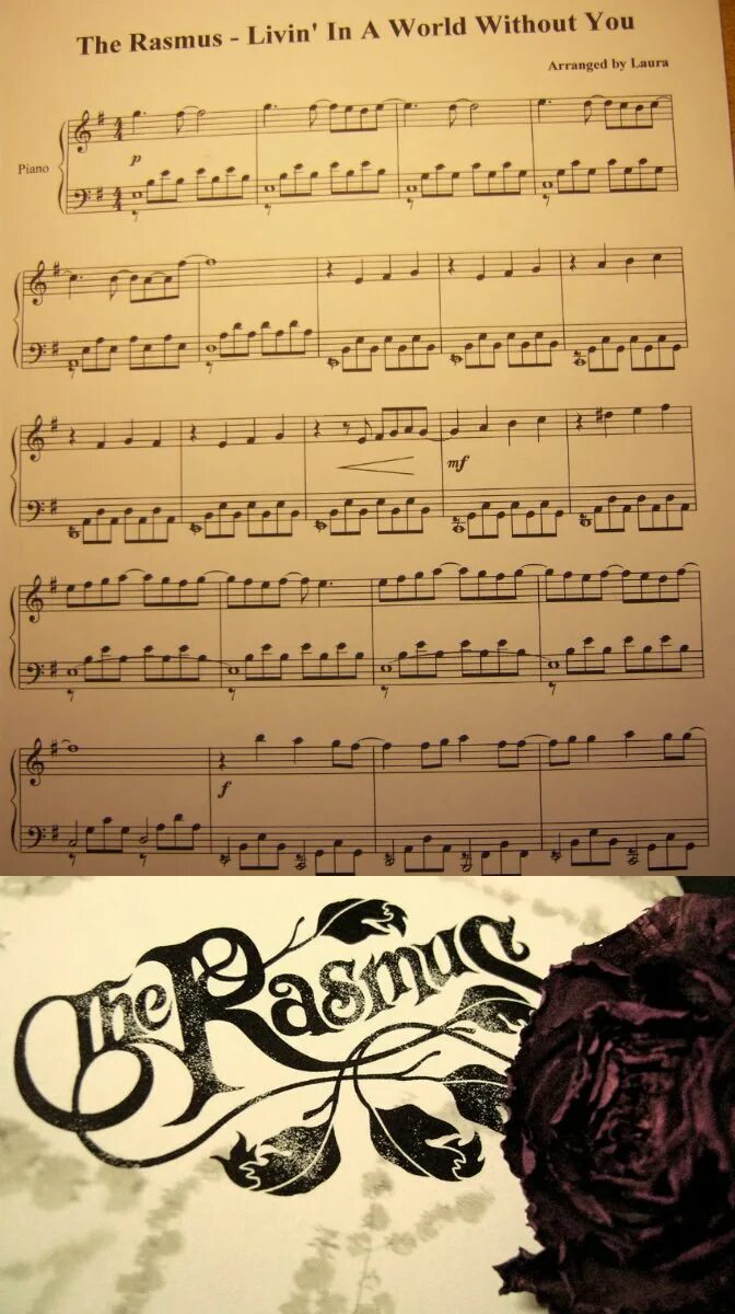 Rasmus livin in a world without you. The Rasmus - Livin' in a World without. Rasmus in the Shadows Ноты. Rasmus Living in a World without you. The Rasmus Ноты для фортепиано.