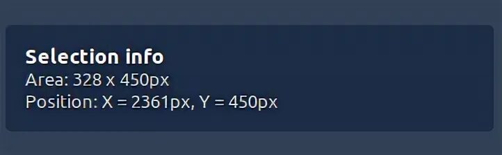 Selection information. Selection information