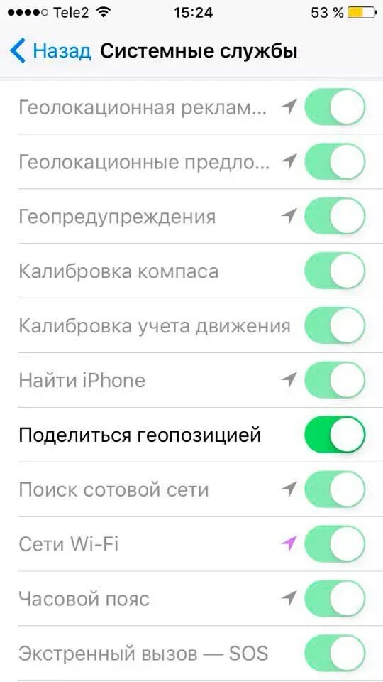 Почему в айфоне не работает геолокация. Службы геолокации в iphone. как включить геолокацию на айфоне. отключение геолокации iphone. как выключить геолокацию на айфон.
