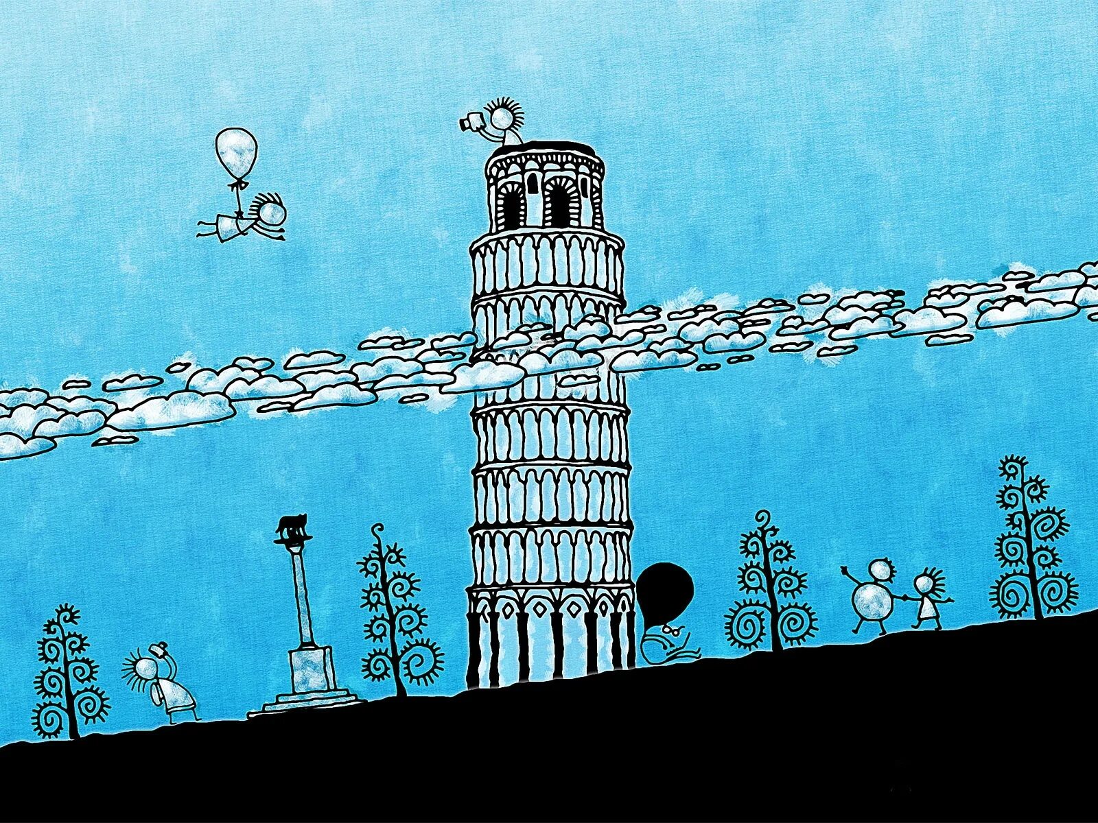 Город сквозь города и страны. Пизанская башня. Башня иллюстрация. Пизанская башня рисунок. Пизанская башня карикатура.