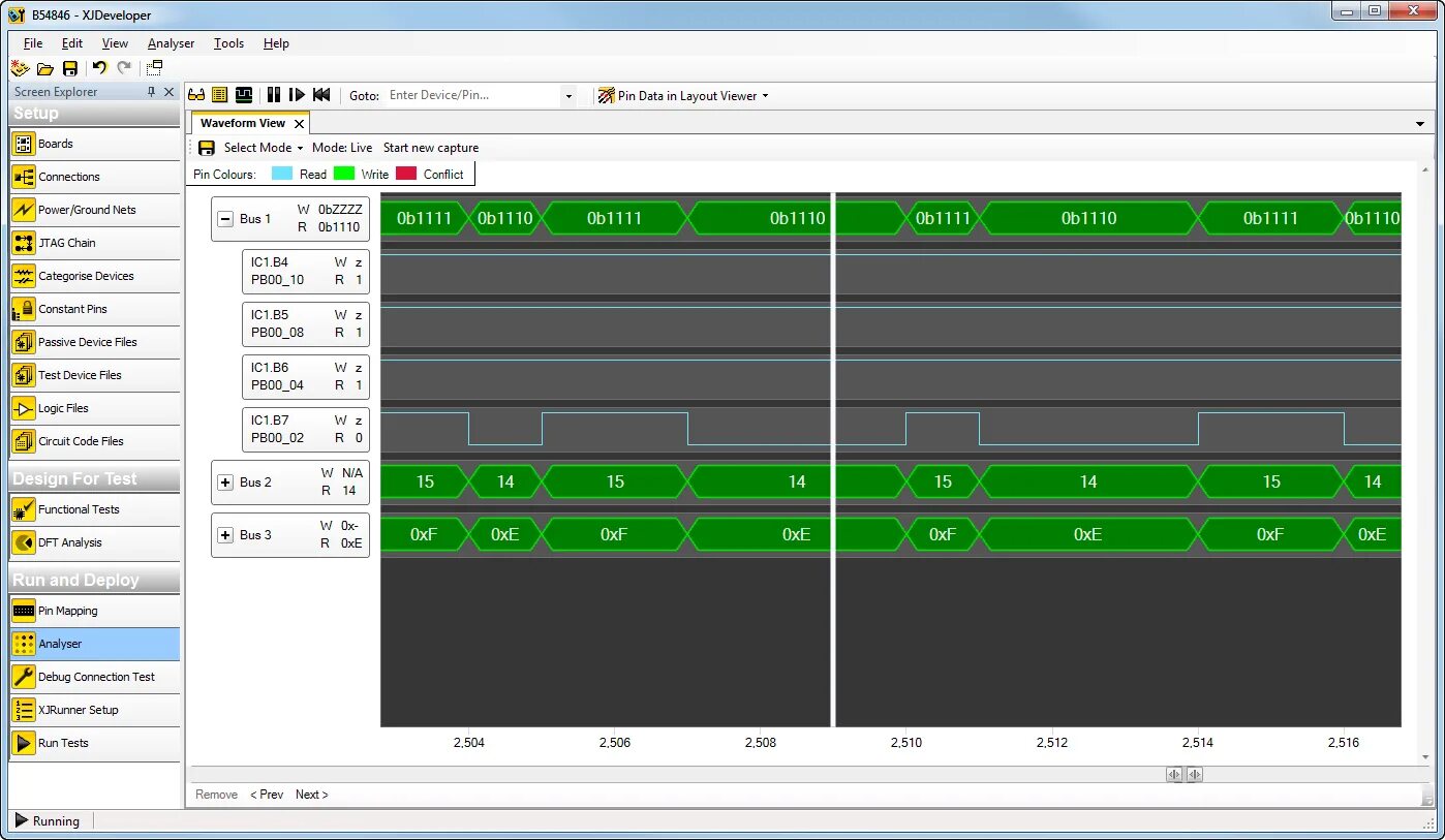Signal view. Bus analyzer. waveform viewer. old ttl bus analyzer. signal viewer.
