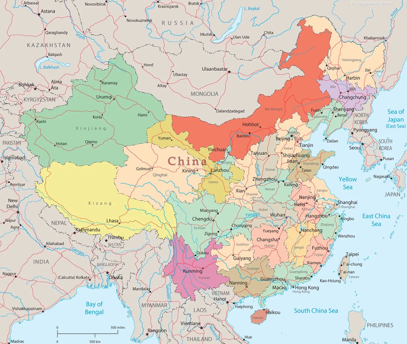 Русско китайская карта. Карта Китая и Тайваня с границами. КНР на карте. Политическая карта КНР. Китай и Тайвань на карте.