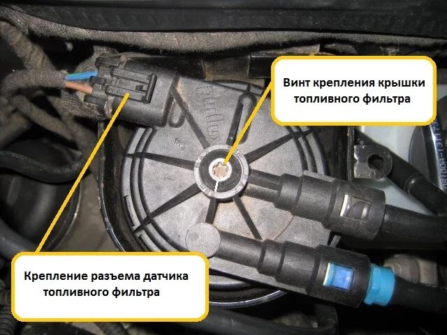 Замена топливного фильра - Ford Transit (7G), 2,2 л, 2012 года плановое ТО DRIVE