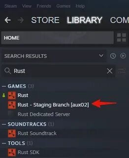 Что такое rust staging branch в стиме