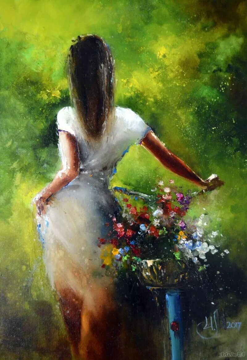 девушка в белом. вечерняя летняя природа. фото девушки со спины. девочка весна. душевный человек.