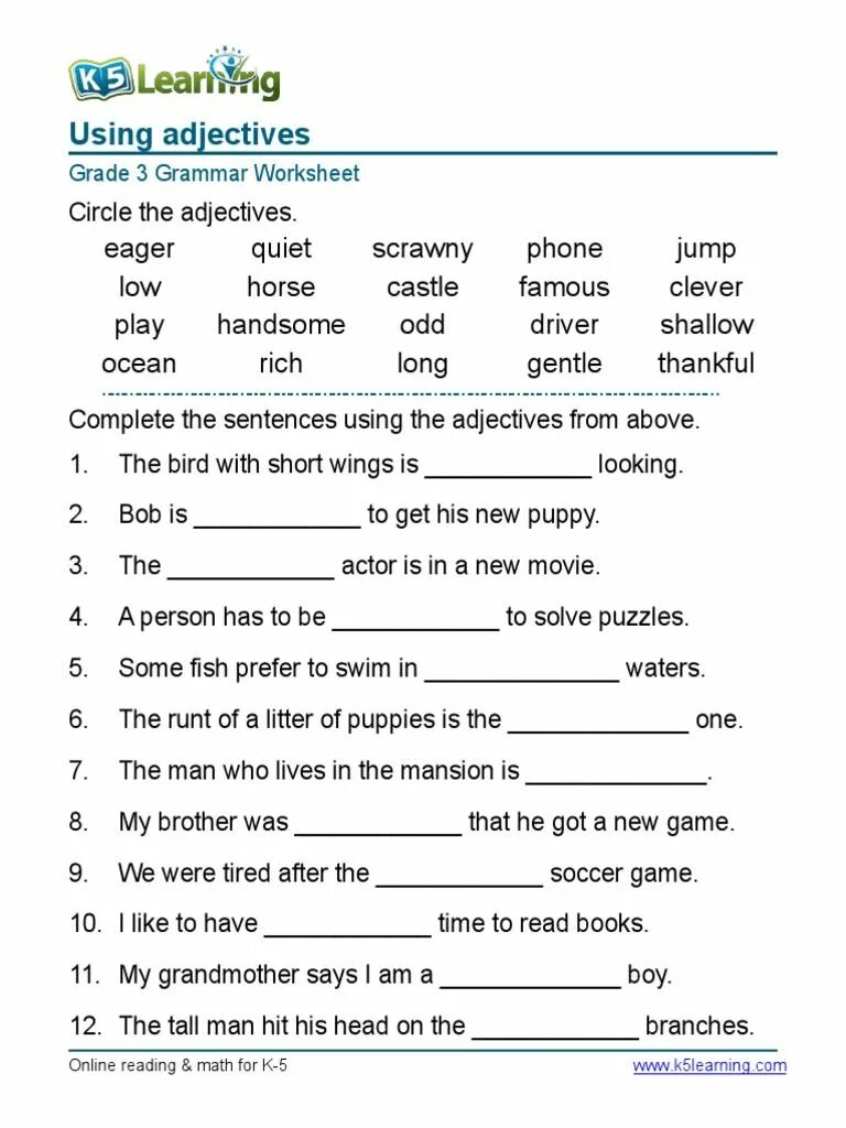 Tasks for grade 6