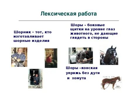 Словосочетание со словом шорник