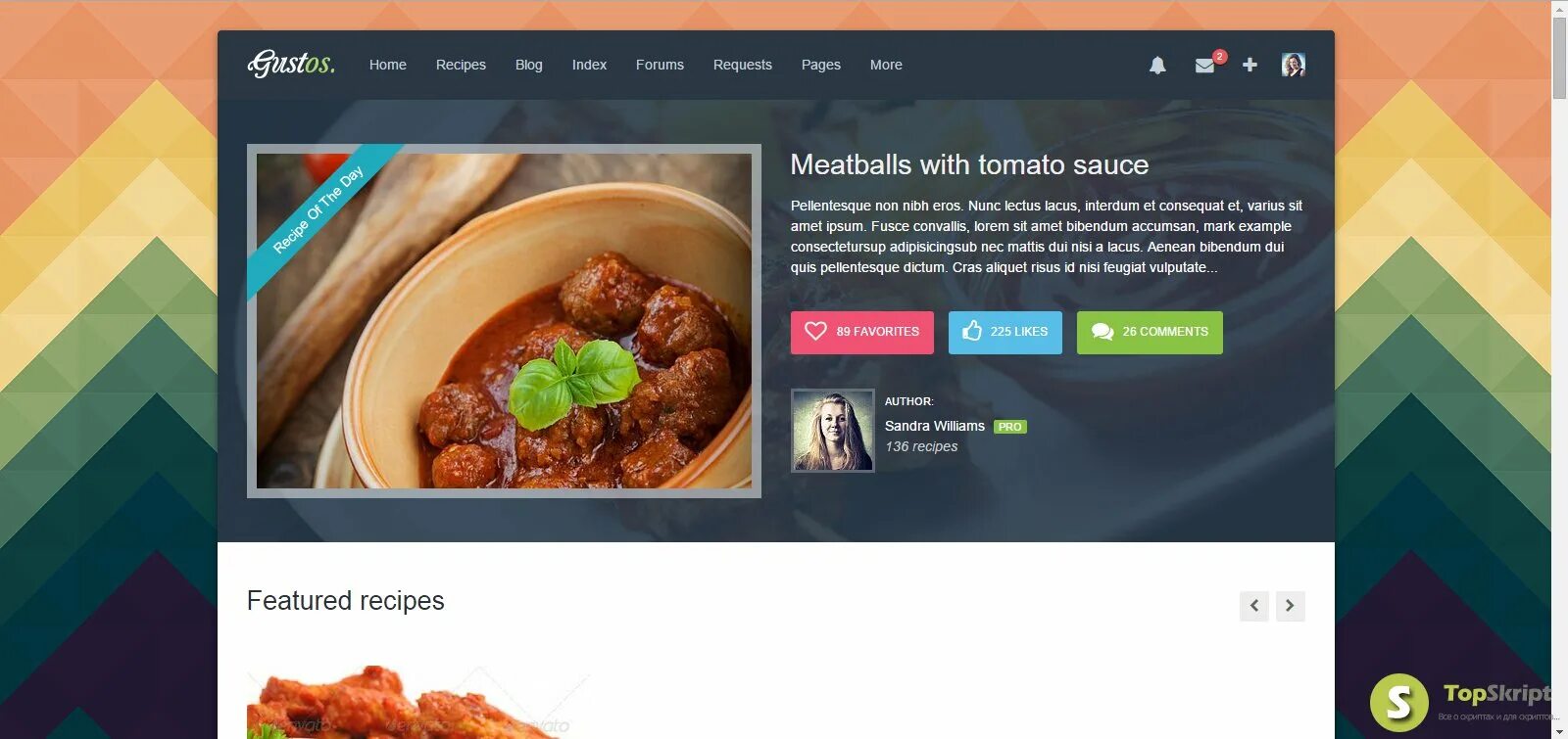 Шаблон html css js