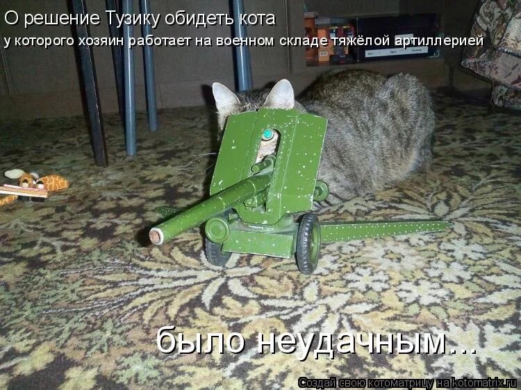 кот с пулеметом