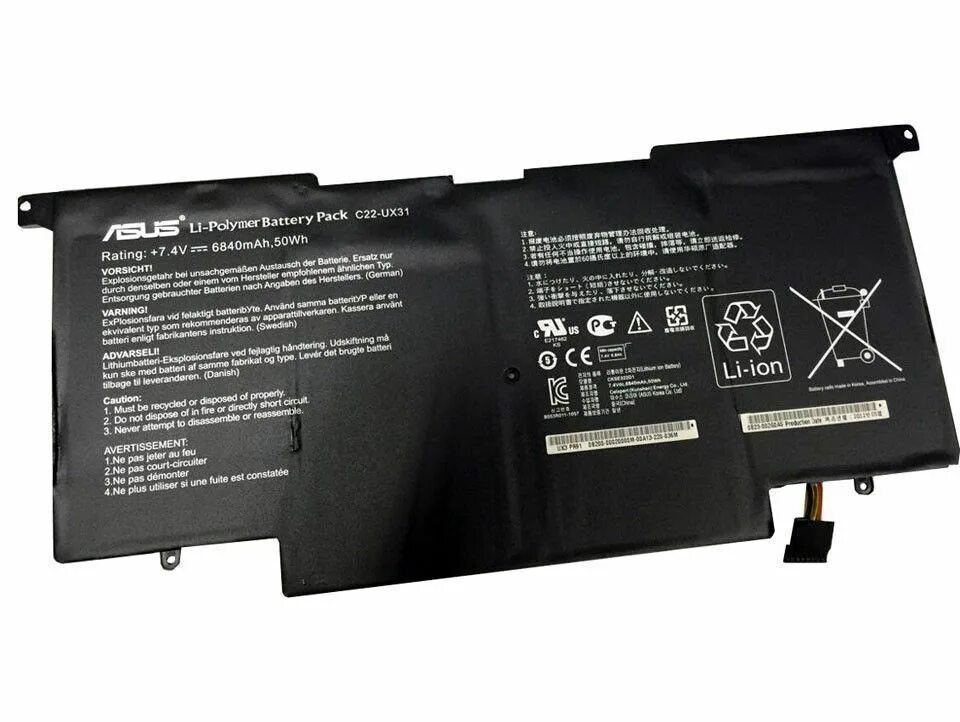 Аккумулятор для ноутбука ASUS ux301l. (11.1V 4400mah) PN: c32n1305. Батарея ASUS ZENBOOK ux435eg. АКБ для ноутбука ASUS Yoga 3. Аккумулятор ASUS ZENBOOK ux32a.