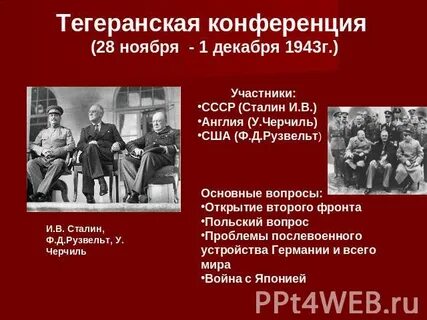 Основной вопрос тегеранской конференции