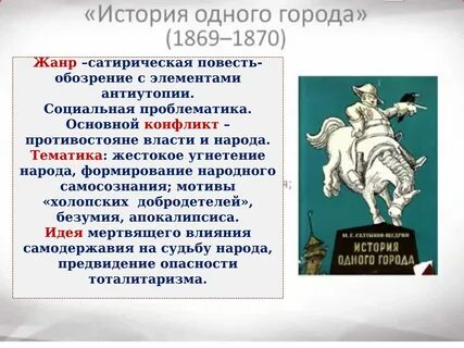 Анализ одной главы история одного города