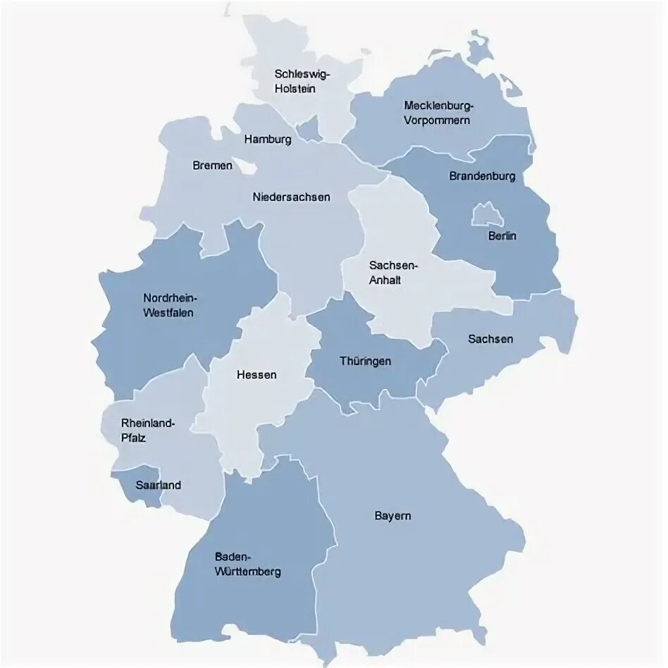 Карта германии 2023. Карта федеративных земель Германии. Карта Германии 16 земель. Карта Германии с федеральными землями. Регионы Германии на карте.
