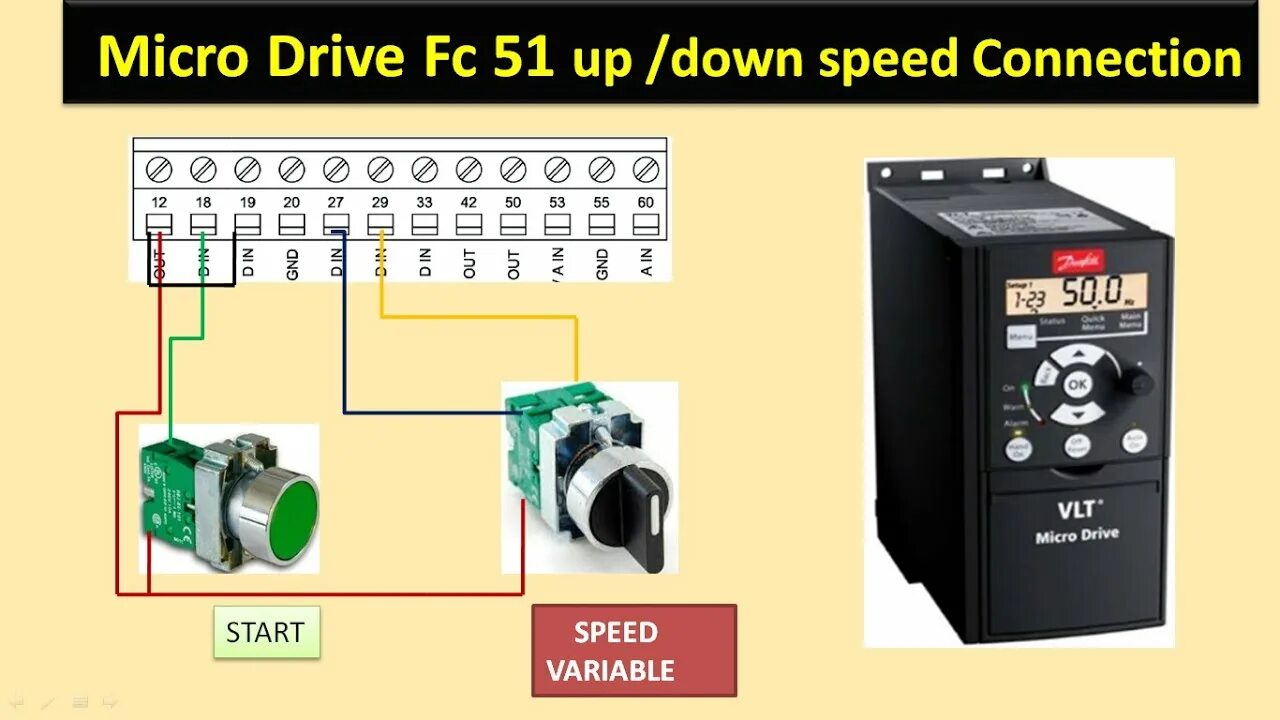 Программирование vlt. Danfoss fc51. danfoss fc-051. danfoss vlt micro drive fc-051. схема подключения частотник данфосс vlt fc51.