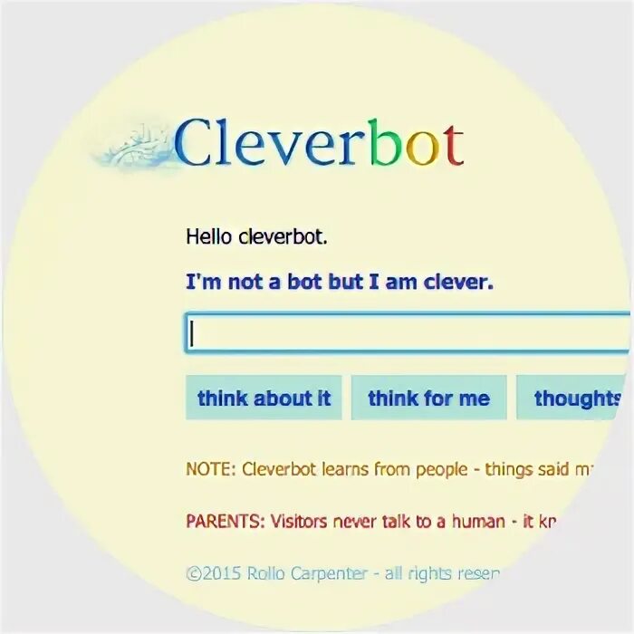 Clever bot. Clever bot