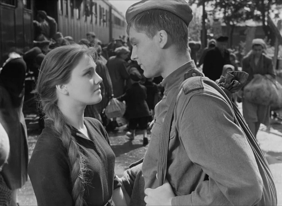 Женщина 22 июня. Баллада о солдате (1959). Провожают на фронт. Девушка провожает на фронт.