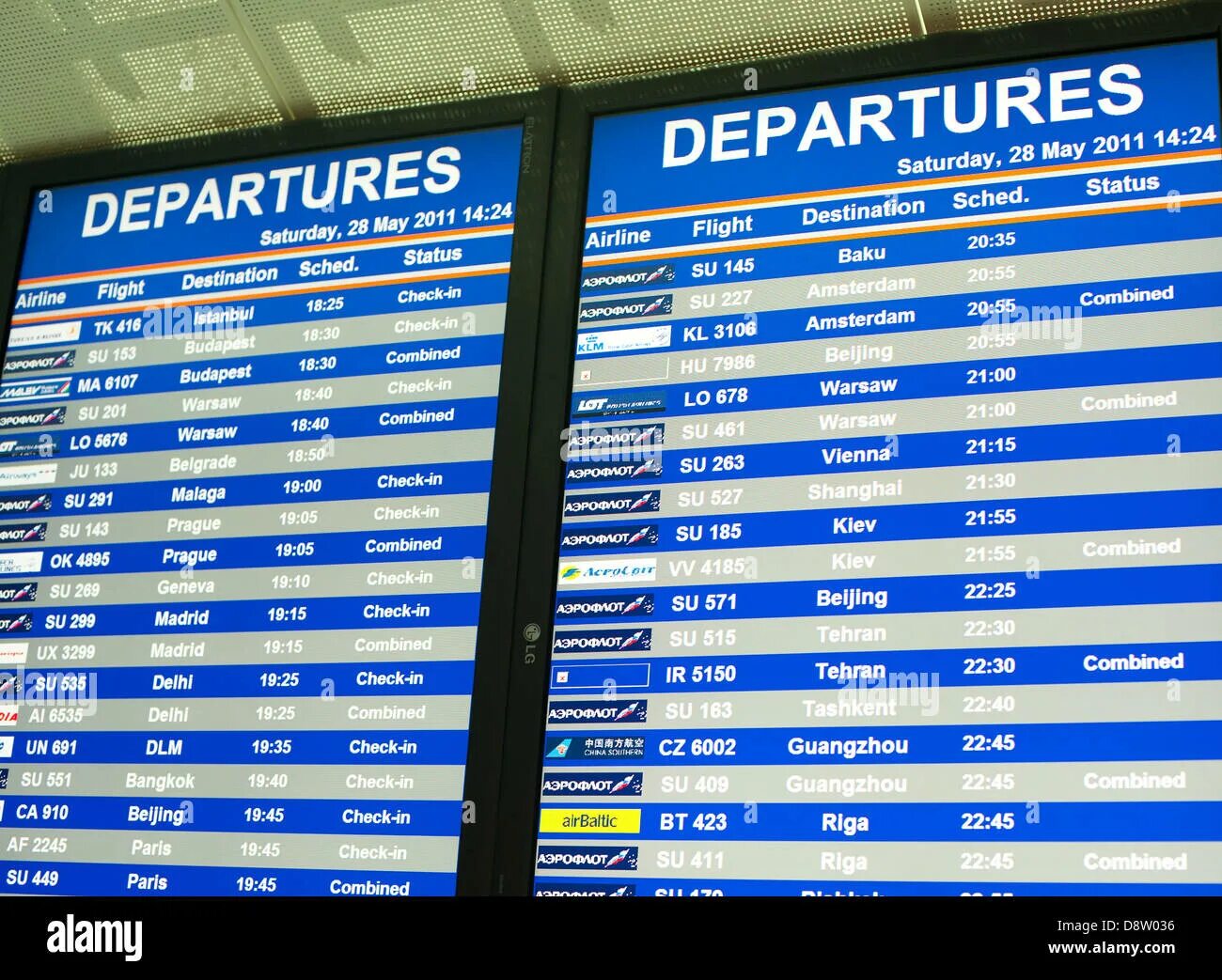 Scheduled departure