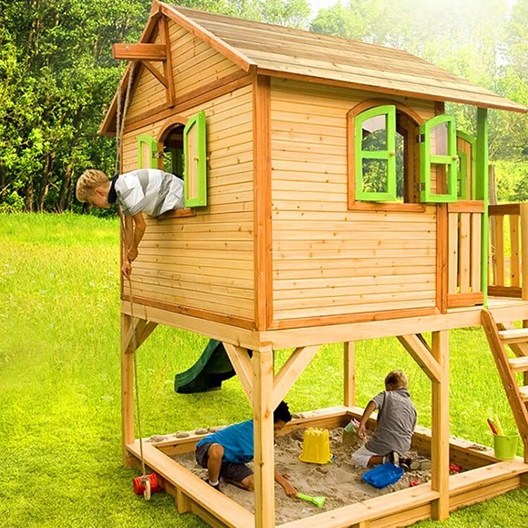 Детский домик из дерева. Домик для детей. Детские домики для дачи. Детские деревянные домики. Детский деревянный домик.
