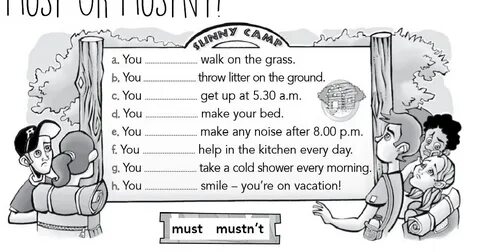Must mustn t задания