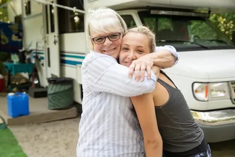 Hugging his grandma видео