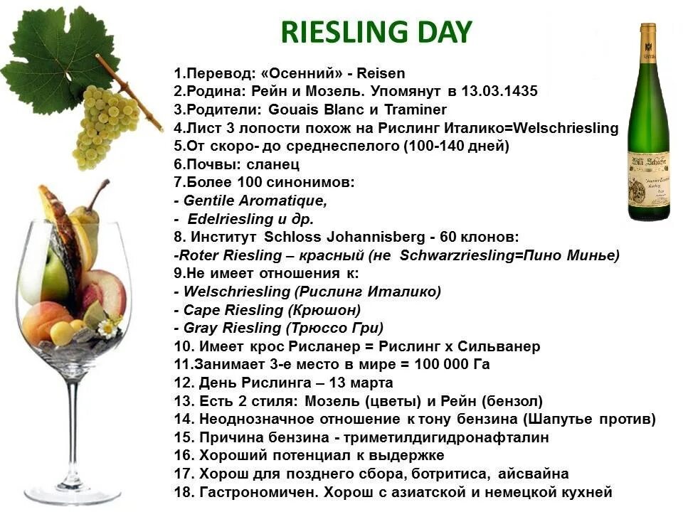 Всемирный день рислинга. Riesling Day. Дегустация рислинга.