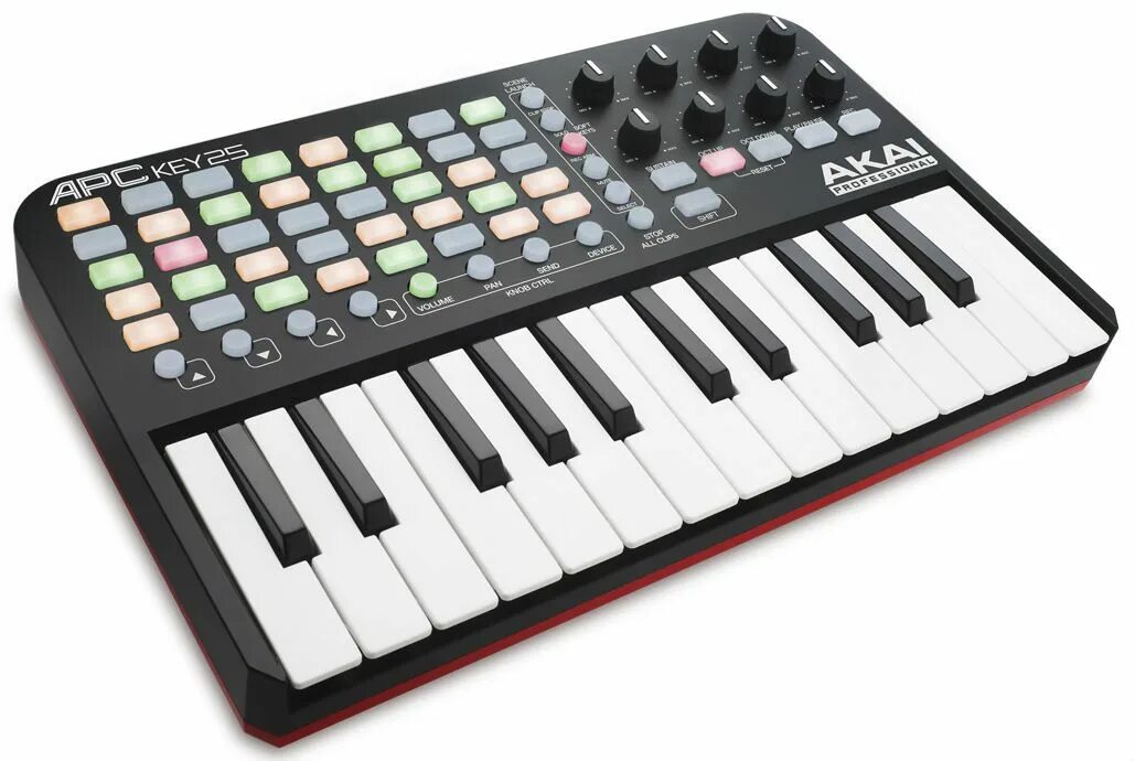 Midi контроллер akai. Akai pro apc key 25. midi-клавиатура akai mpk25. миди клавиатура акай 25. akai pro apc key 25 usb.