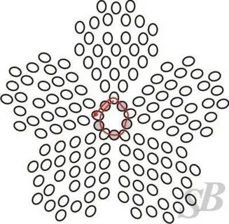 Незабудки из бисера схема