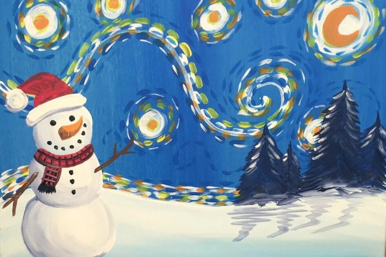 Новый год в paint. Новый год в paint
