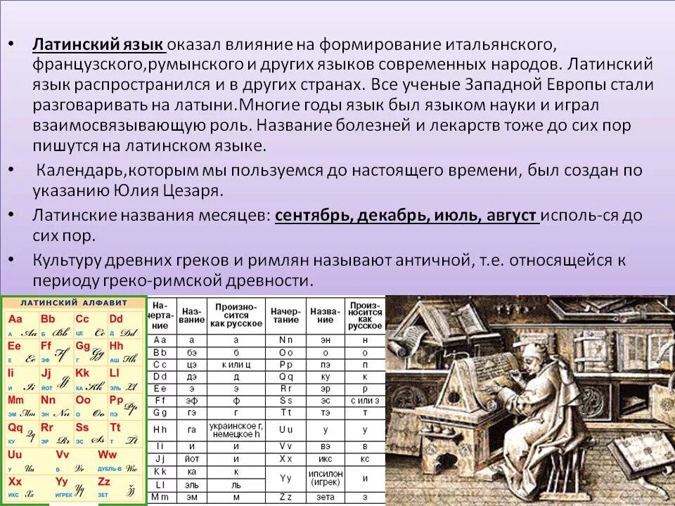 Старческий латынь. Латинский язык. Влияние латинского языка. Древний латинский язык. История развития латинского языка.