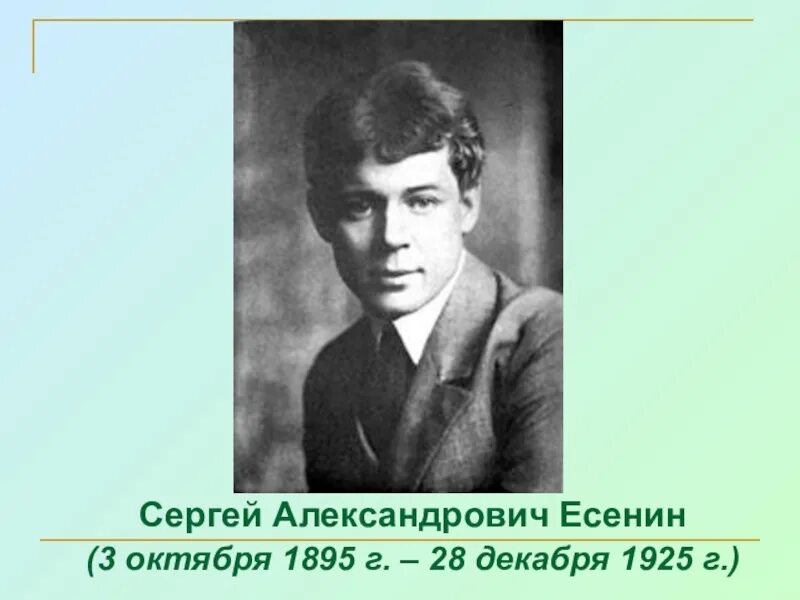 Родные есенина кратко