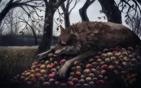 Волки едят ягоды