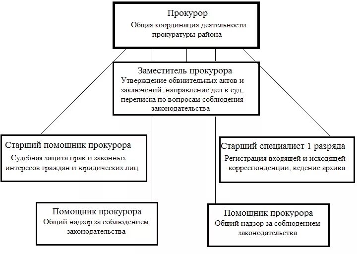 Организация районной прокуратуре