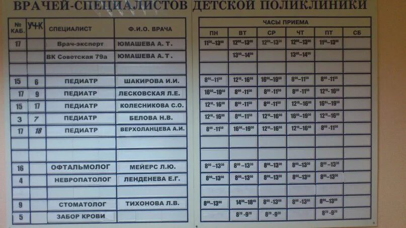 Расписание врачей бийск. Расписание детского врача в поликлинике. Расписание врачей детской поликлиники. Расписание приема врачей в детской поликлинике. Расписание врачей детской больницы.