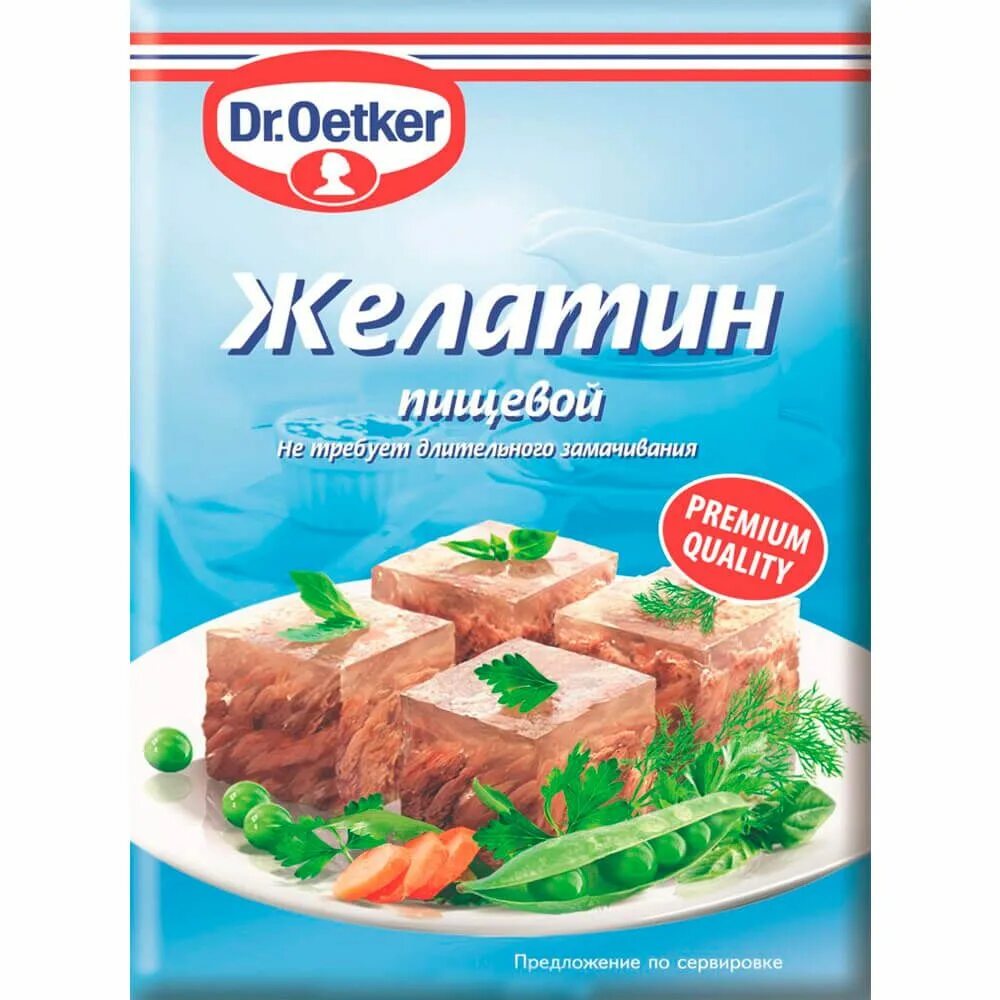 Dr. Oetker, 10г. Желатин dr. Желатин 20г. Желатин откер 200 блюм.