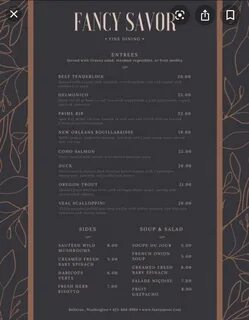 Fancy menu