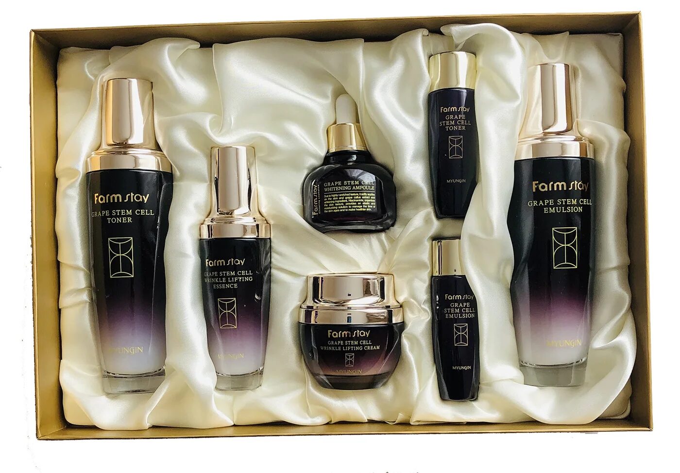 Grape stem cell. Farmstay grape stem cell skin care 3 set. тонер farm stay grape stem cell. farmstay 5set grape stem cell skin. набор на основе фито стволовых клеток винограда grape stem cell skin care 5 set.