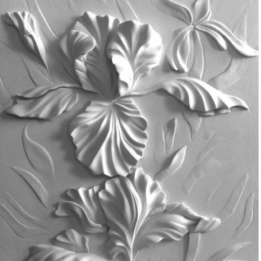 Гипсовый декор. Гипсовая розетка трилистник лотос. Лепнина из гипса. Гипсовая фигура. Изделия из гипса.