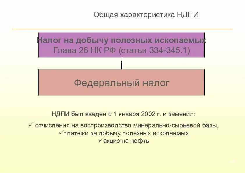 Налог на добычу ископаемых относится. Налог на добычу полезных ископаемых. Общая характеристика налога на добычу полезных ископаемых. НДПИ характеристика. Налог на добычу полезных ископаемых характеристика налога.