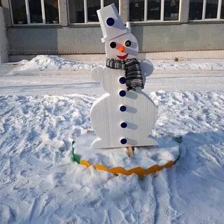 Снеговик на улицу своими руками