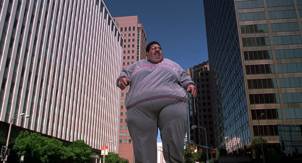 Большой жирный. Чокнутый профессор фильм 1996. Эдди Мерфи толстый профессор. Шерман Чокнутый профессор. Чокнутый профессор гигант.