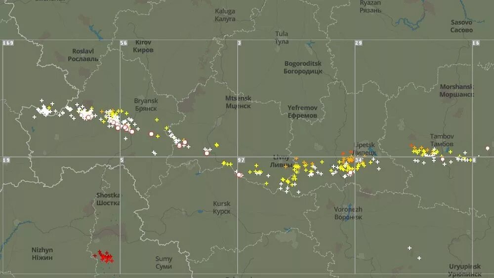 Сасово карта осадков в реальном. Грозовой фронт на карте в реальном времени. грозовые фронты в реальном времени. грозопеленгация карта.